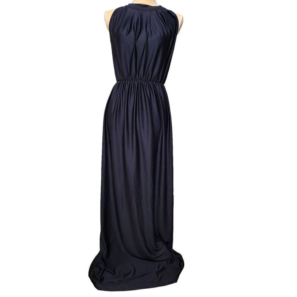 Dark Blue Goddess Maxi Dress